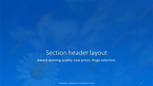 Section Header presentation slide layout