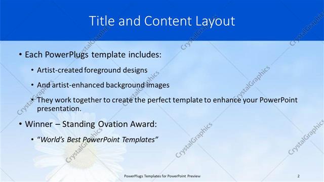 Title and Content presentation slide layout