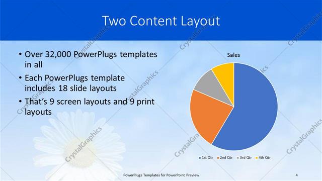 Two Content presentation slide layout