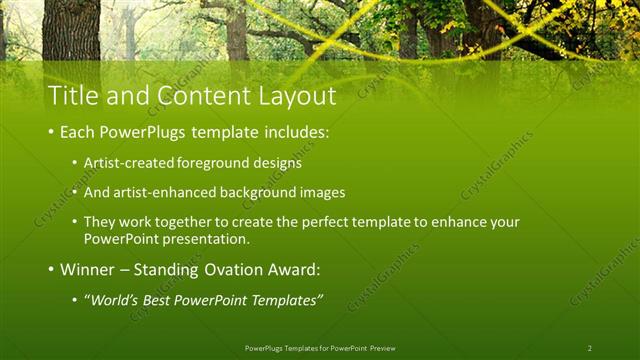 Title and Content presentation slide layout