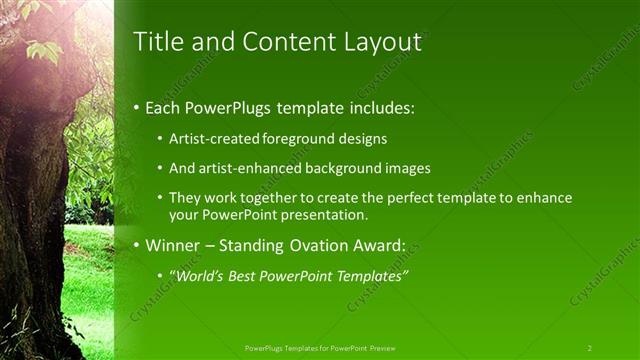Title and Content presentation slide layout