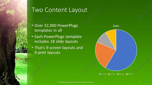 Two Content presentation slide layout