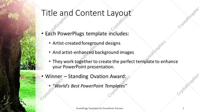 Title and Content presentation slide layout