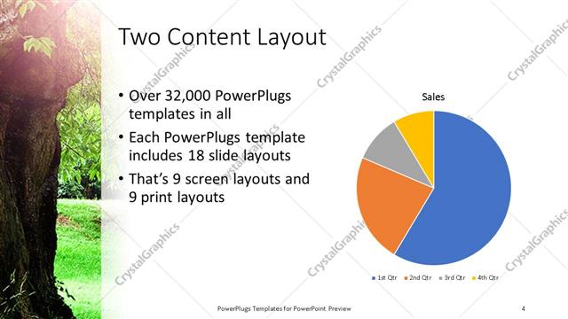 Two Content presentation slide layout
