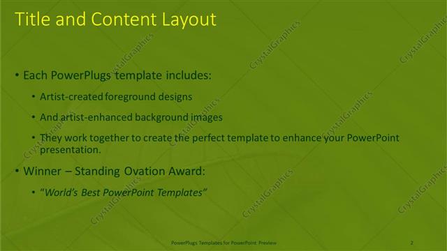 Title and Content presentation slide layout