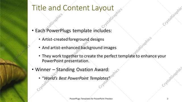 Title and Content presentation slide layout