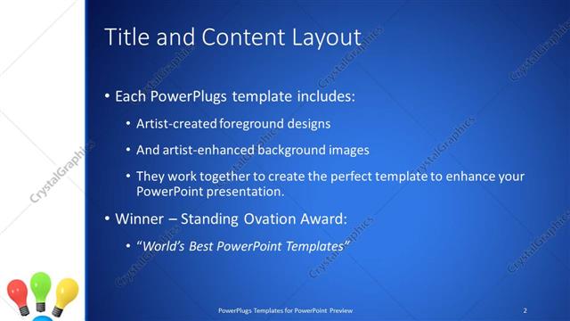 Title and Content presentation slide layout