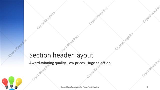 Section Header presentation slide layout
