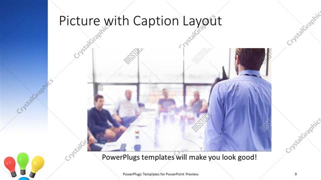 Picture with Caption presentation slide layout