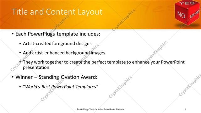 Title and Content presentation slide layout