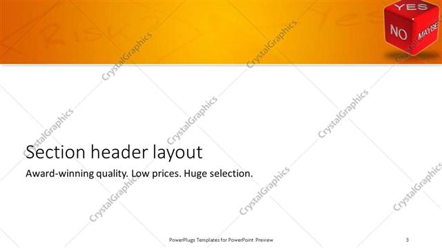 Section Header presentation slide layout