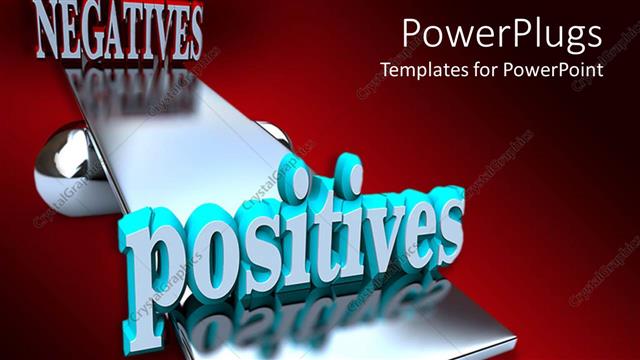  Presentation with decision making - Decision making with positives and negatives on seesaw, optimism