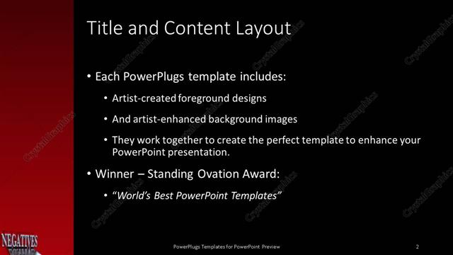 Title and Content presentation slide layout