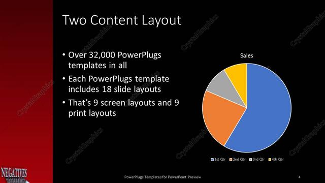 Two Content presentation slide layout