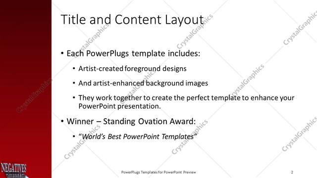 Title and Content presentation slide layout