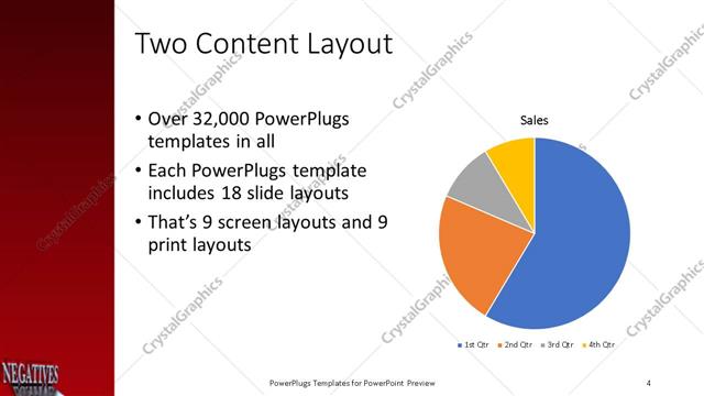 Two Content presentation slide layout