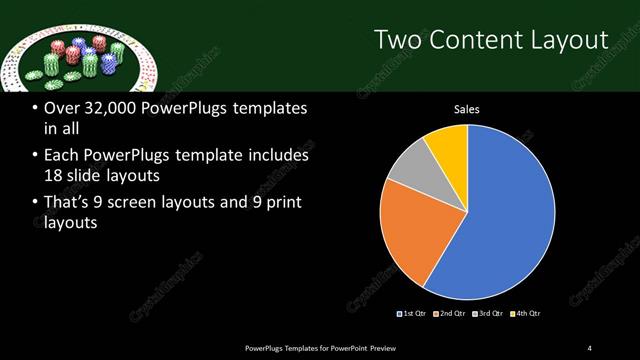 Two Content presentation slide layout