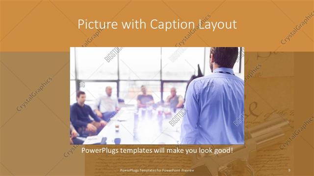 Picture with Caption presentation slide layout