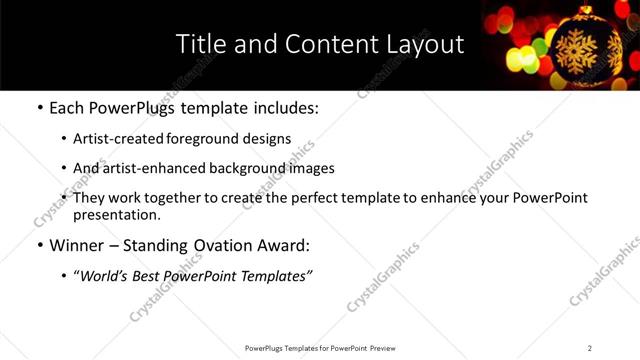 Title and Content presentation slide layout