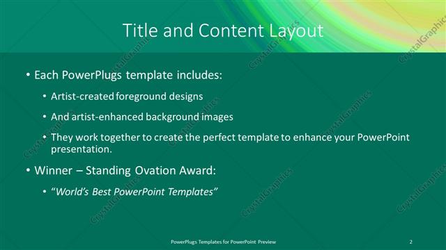 Title and Content presentation slide layout