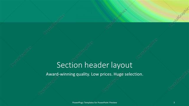 Section Header presentation slide layout