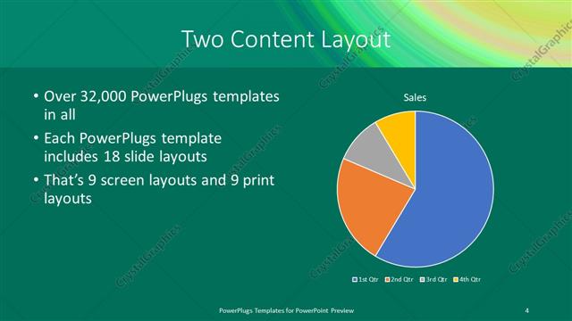 Two Content presentation slide layout
