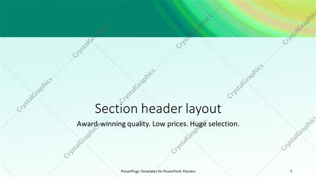 Section Header presentation slide layout