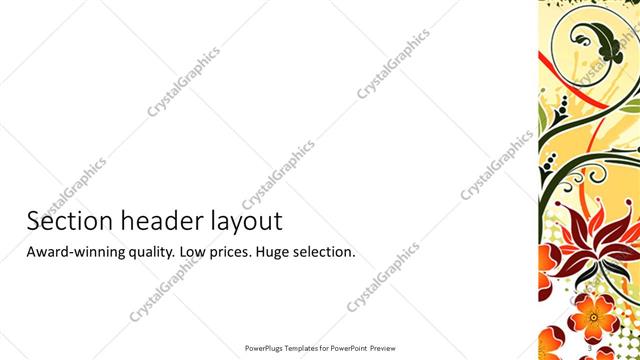 Section Header presentation slide layout