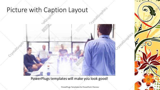 Picture with Caption presentation slide layout