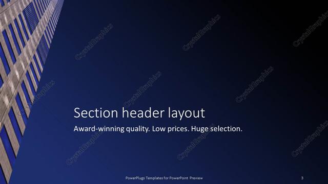 Section Header presentation slide layout
