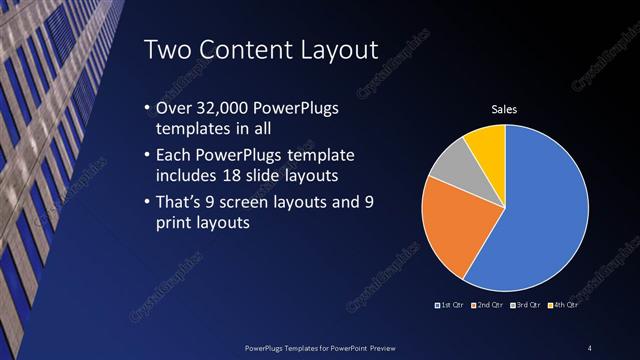 Two Content presentation slide layout