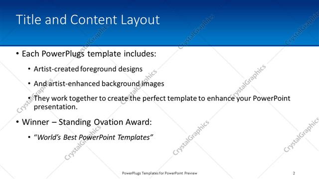 Title and Content presentation slide layout