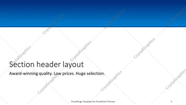 Section Header presentation slide layout
