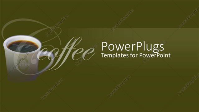  Presentation with hospitality - A deep green background and white coffee mug at the side