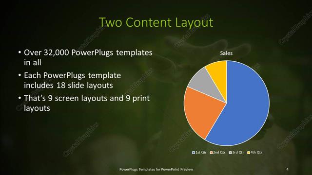 Two Content presentation slide layout