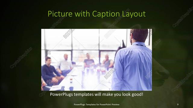 Picture with Caption presentation slide layout