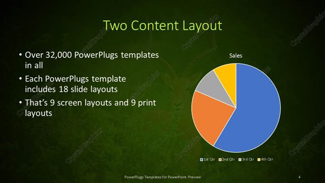 Two Content presentation slide layout