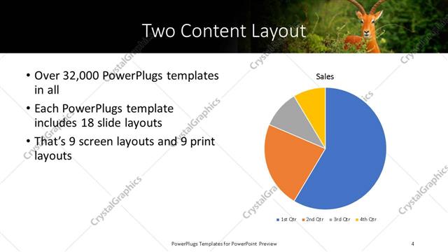 Two Content presentation slide layout