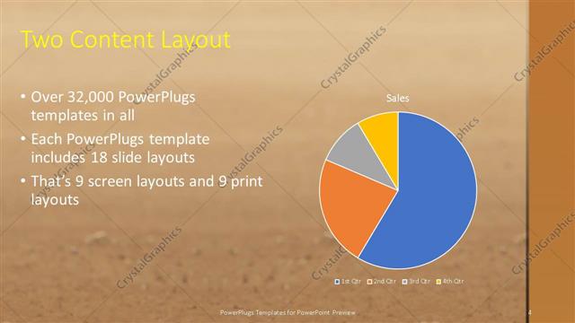 Two Content presentation slide layout
