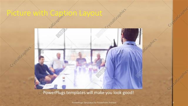Picture with Caption presentation slide layout