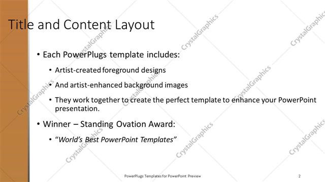 Title and Content presentation slide layout