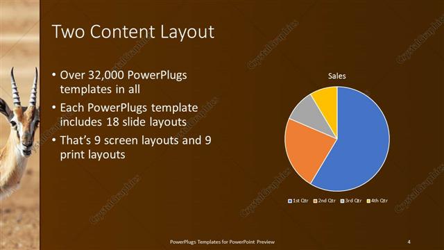 Two Content presentation slide layout