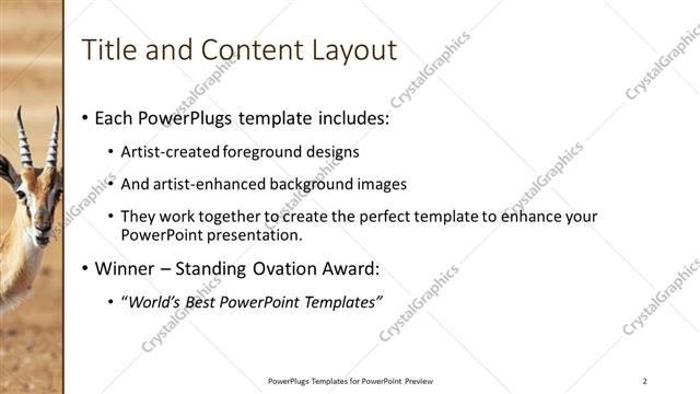 Title and Content presentation slide layout