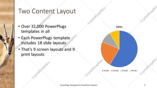 Two Content presentation slide layout