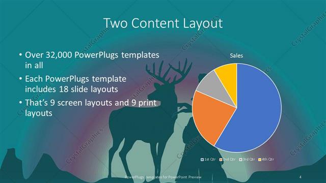 Two Content presentation slide layout