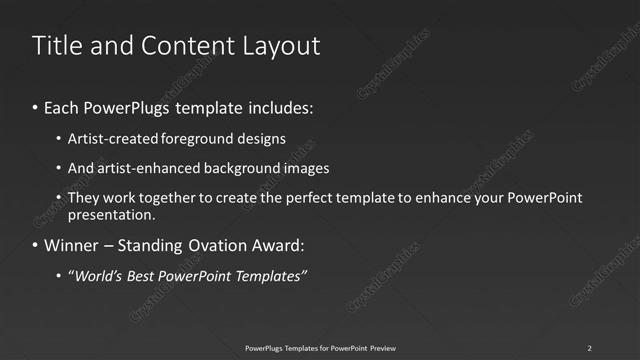Title and Content presentation slide layout