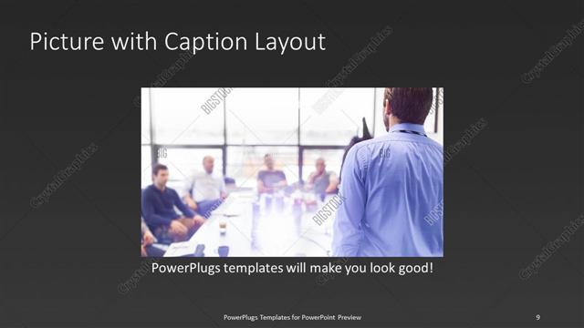 Picture with Caption presentation slide layout