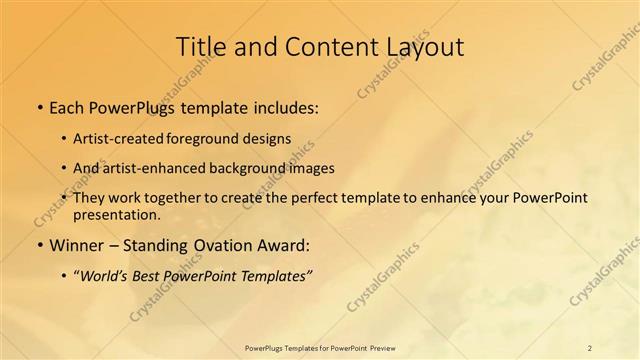 Title and Content presentation slide layout