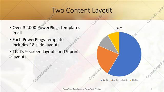 Two Content presentation slide layout