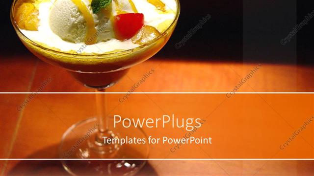  Presentation with food ice - Delicious glass cup of cold vanilla desert ice cream